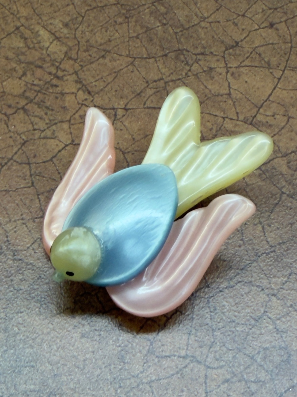 Decorative Pastel Bird Clip - Pink, Blue, Yellow